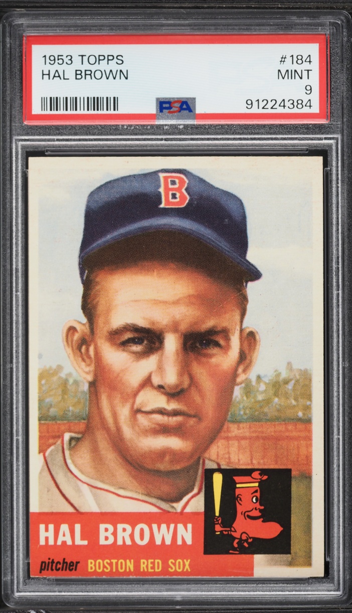 1953 Topps Hal Brown #184 PSA 9 MINT