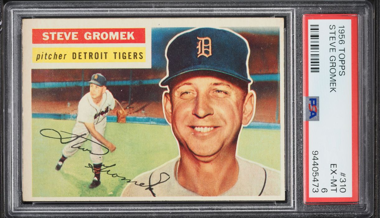 1956 Topps Steve Gromek #310 PSA 6 EXMT