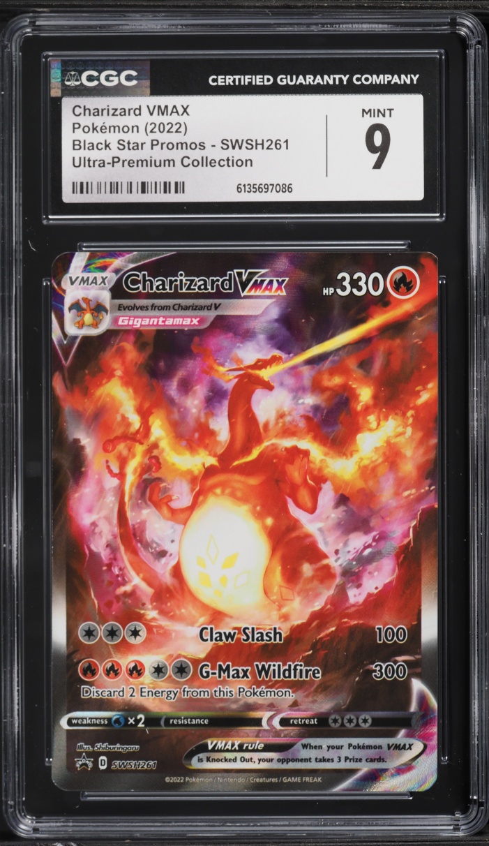 2022 Pokemon SWSH Black Star Promo Ultra Premium Charizard VMAX #SWSH261 CGC 9 MINT
