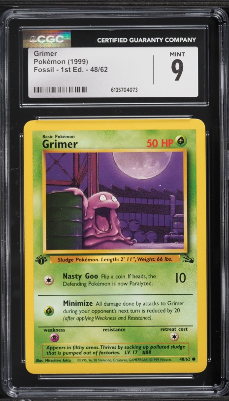 1999 Fossil - 1st Edition Grimer CGC 9 3852109006
