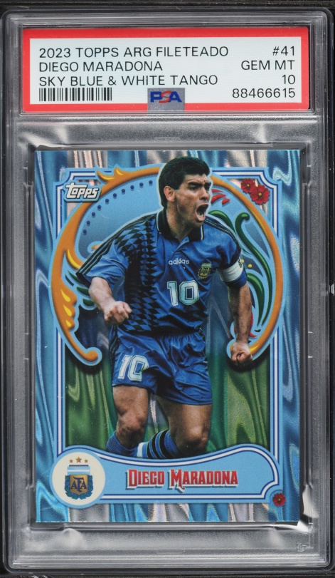 2023 Panini Obsidian Black Colorblast Diego Maradona #3 PSA 9 MINT