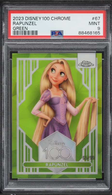 2023 Topps Chrome Disney 100 Purple Refractor Rapunzel /299 #67