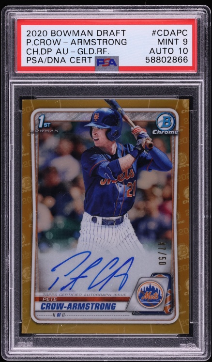 2020 Bowman Chrome Red Refractor Pete Crow-Armstrong PROSPECT AUTO