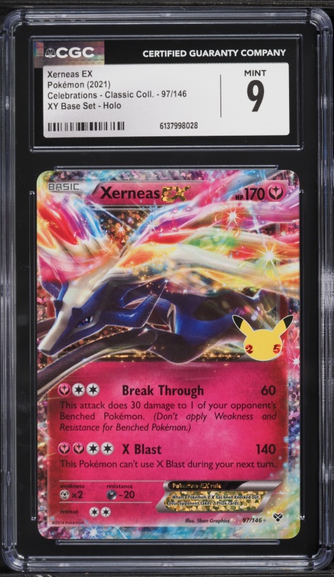 xerneas pokemon card price 2021 Celebrations Classic Collection EX Classic Coll-Xy PSA 10 #97 Weakness Metal ×2 Resistance Darkness Pokemon Trading Card Game XY