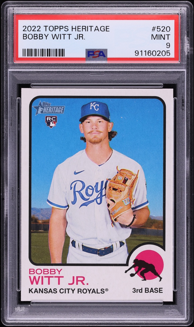 2022 Topps Heritage Bobby Witt Jr ROOKIE #520 PSA 9 MINT
