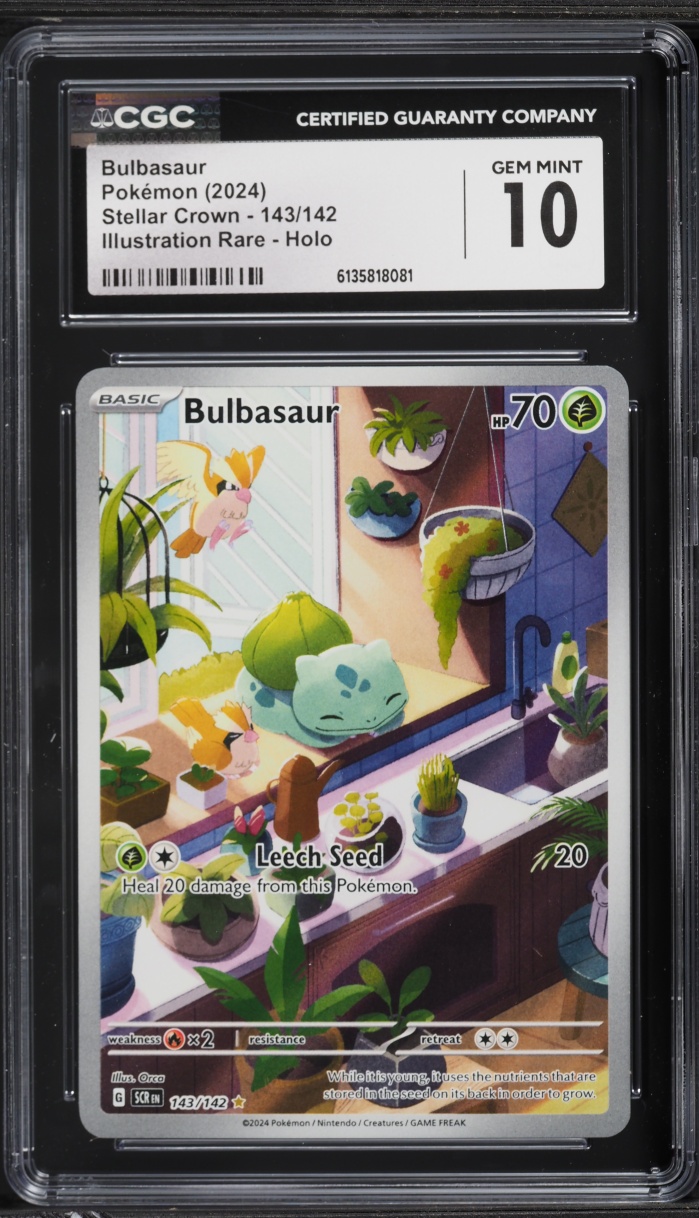 2024 Pokemon Scarlet & Violet Stellar Crown IR Bulbasaur #143 CGC 10 GEM MINT