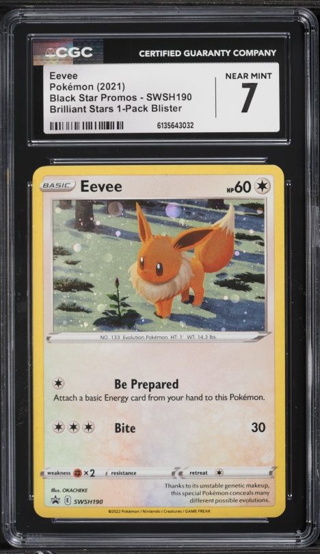 2022 Pokemon Sword & Shield Brilliant Stars CHR Eevee #TG11 CGC 8.5 NM-MT+ on Fanatics Collect 2022 Pokemon Sword & Shield Brilliant Stars CHR Eevee #TG11 CGC 8.5 NM-MT+ on Fanatics Collect