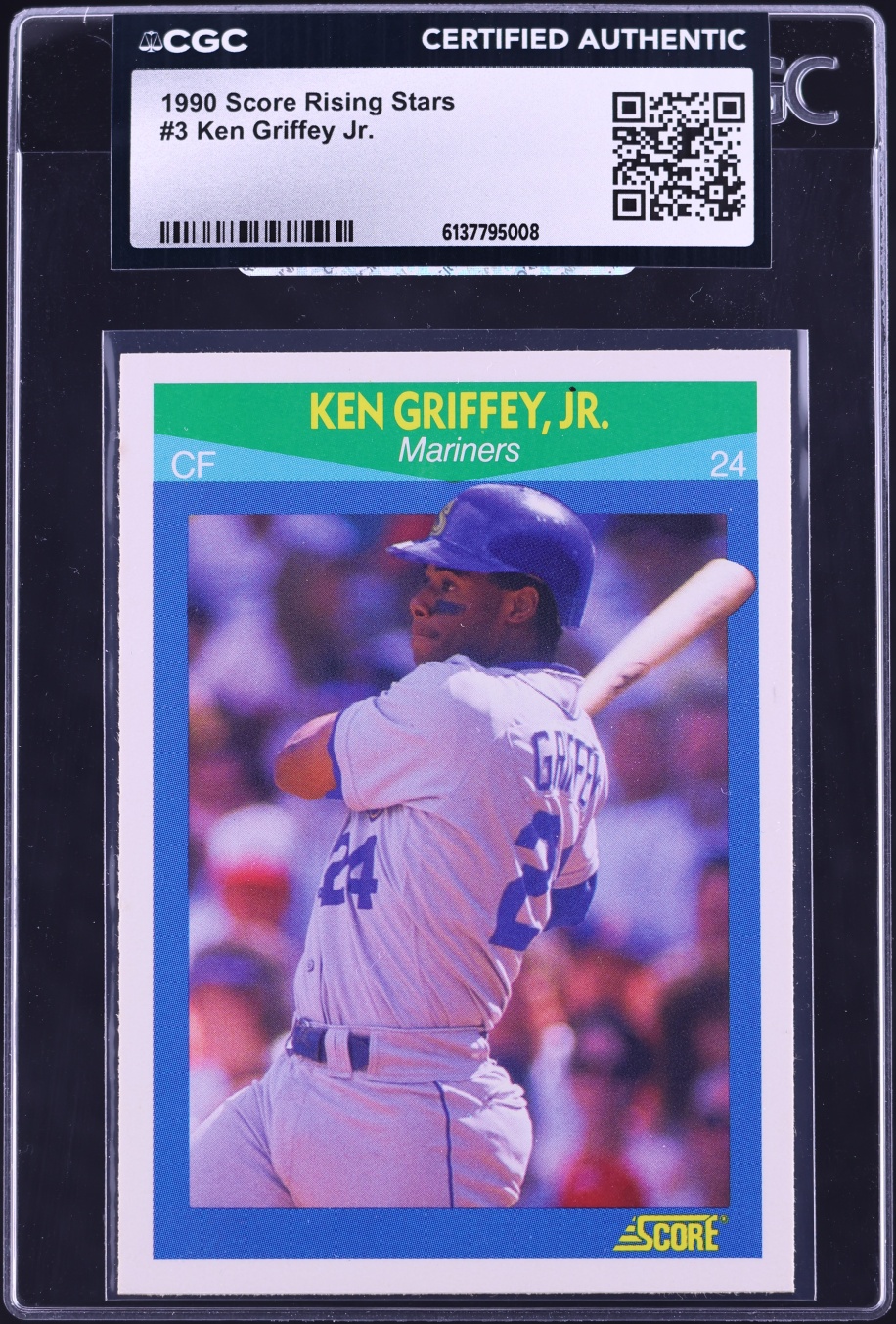1990 Score Rising Stars Ken Griffey Jr. #3 CGC AUTH