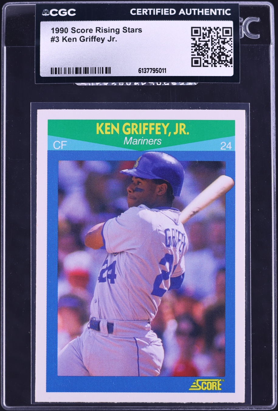 1990 Score Rising Stars Ken Griffey Jr. #3 CGC AUTH