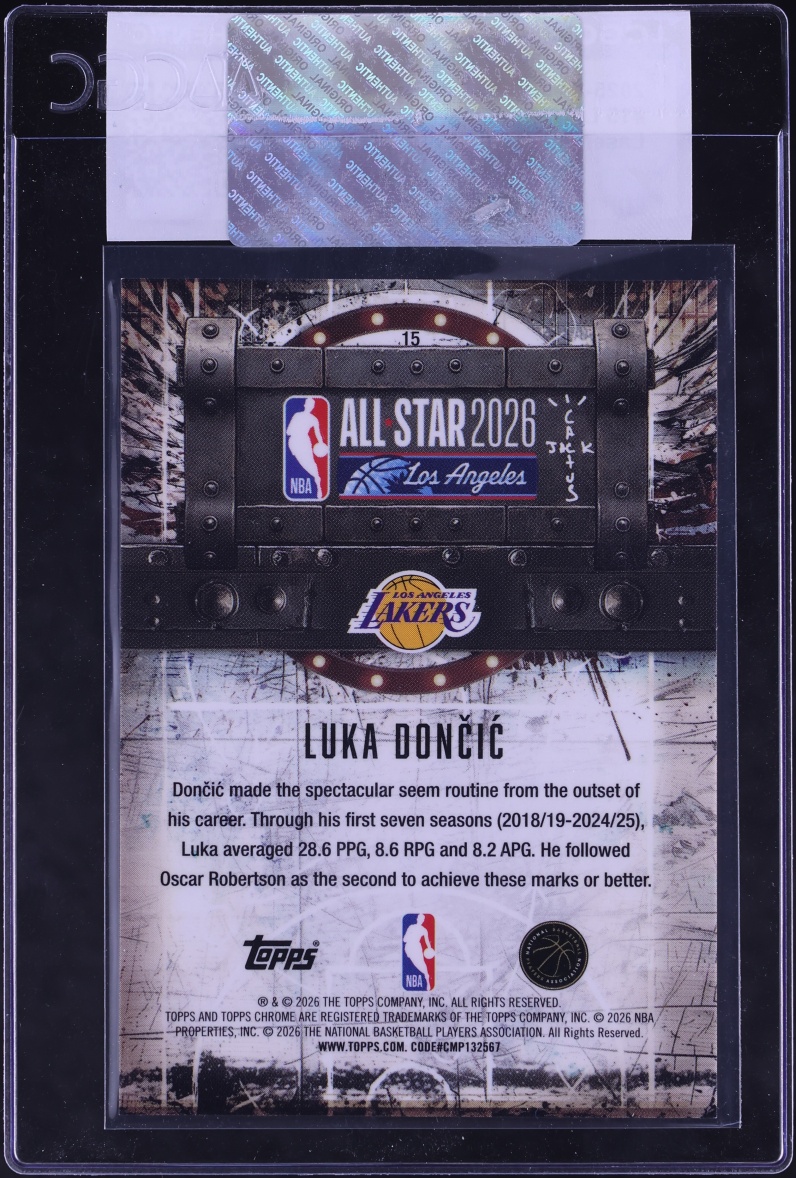 2025 Topps Chrome Cactus Jack X ASG Laser Refractor Luka Doncic /25 #15 CGC AUTH