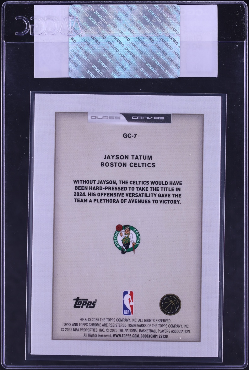 2025 Topps Chrome Glass Canvas Jayson Tatum #GC-7 CGC AUTH