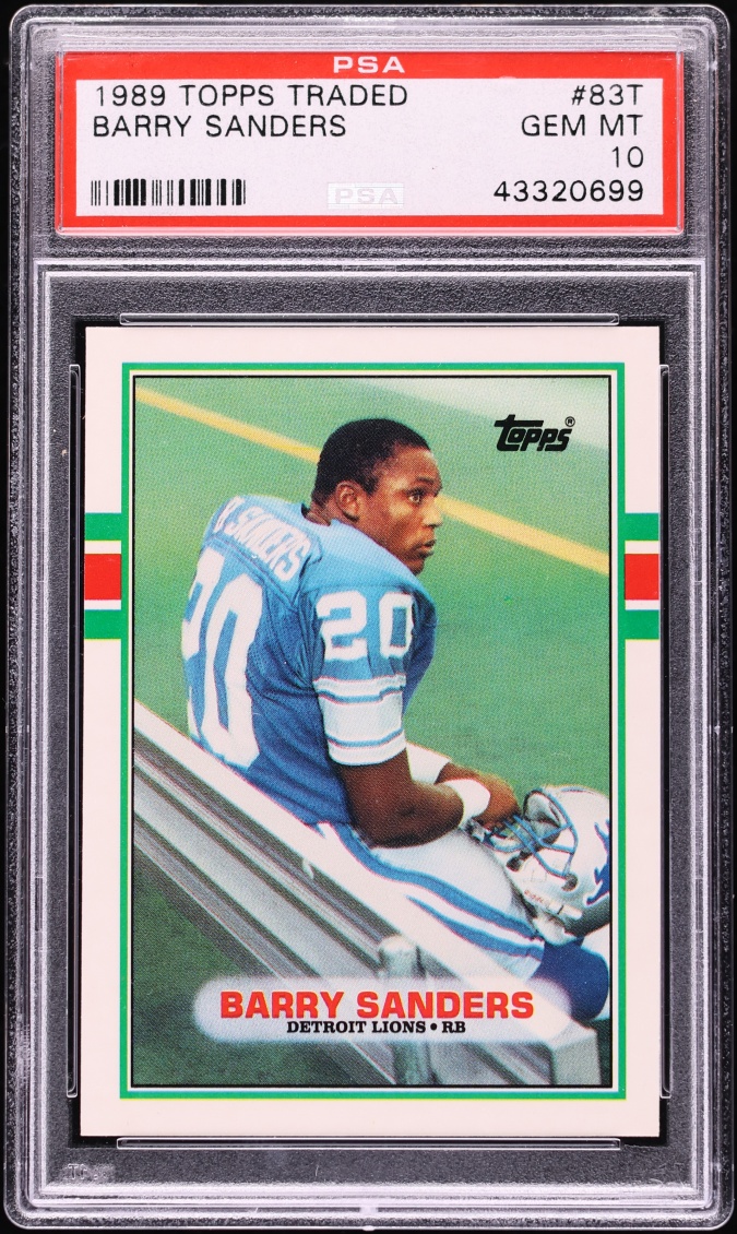 1989 Topps Traded Barry Sanders ROOKIE #83T PSA 10 GEM MINT
