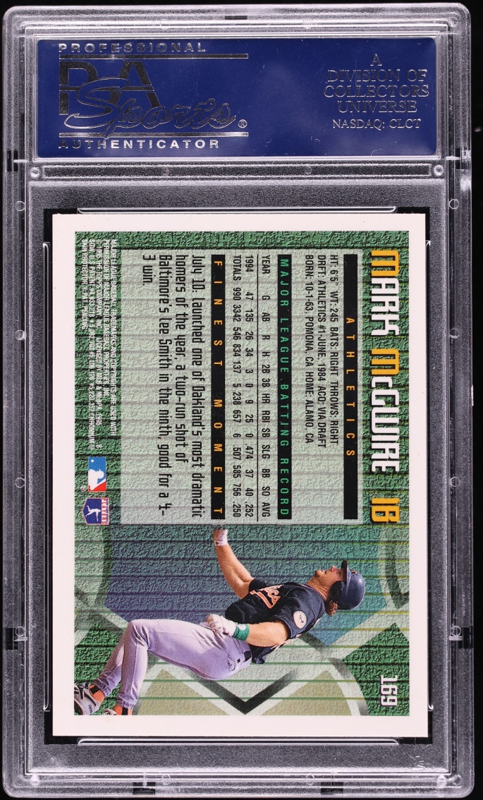 1995 Finest Refractor Mark McGwire #169 PSA 9 MINT