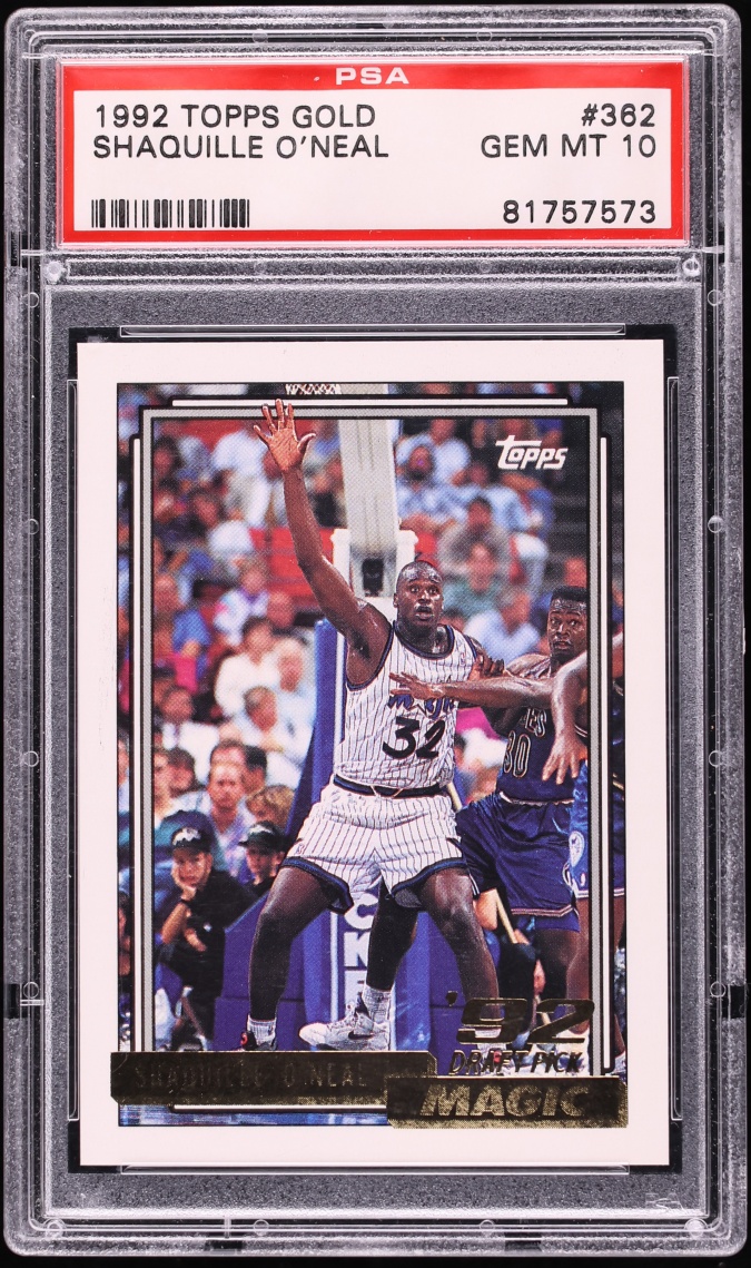 1992 Topps Gold Shaquille O'Neal ROOKIE #362 PSA 10 GEM MINT