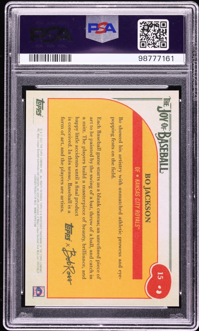 2023 Topps X Bob Ross The Joy Of Baseball Bo Jackson #15 PSA 10 GEM MINT