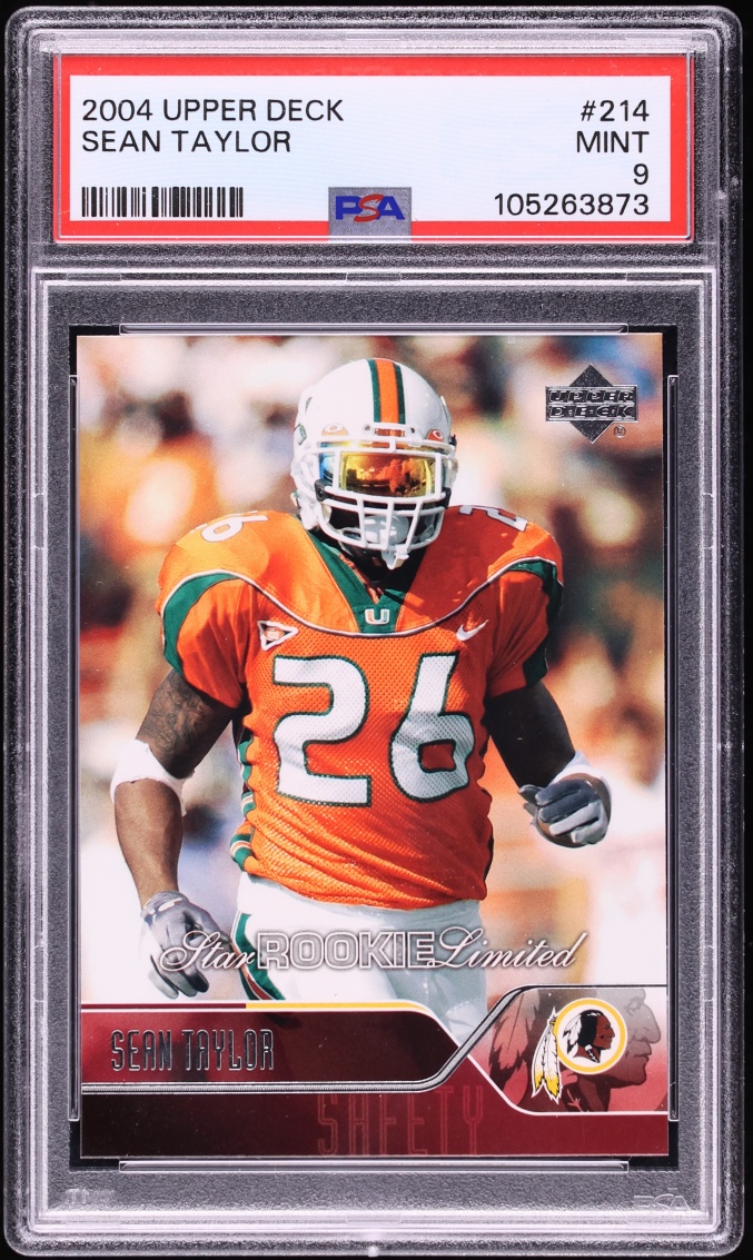 2004 Upper Deck Sean Taylor ROOKIE #214 PSA 9 MINT
