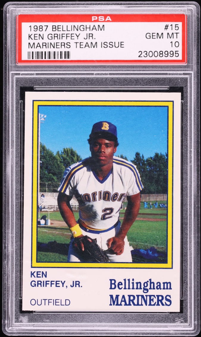 1987 Bellingham Mariners Team Issue Ken Griffey Jr. ROOKIE #15 PSA 10 GEM MINT