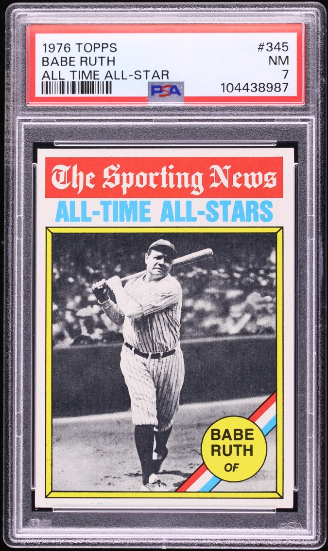 1976 Topps All Time All Star Babe Ruth #345 PSA 7 NRMT