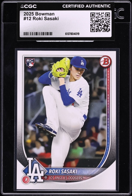 2025 Bowman Roki Sasaki ROOKIE #12 CGC AUTH