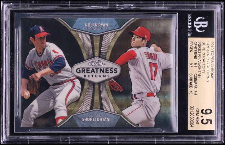 2019 Topps Chrome Greatness Returns Superfractor Nolan Ryan Shohei Ohtani 1/1 #GRE3 BGS 9.5 GEM