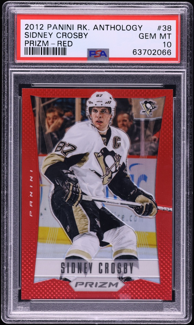 2012 Panini Rookie Anthology Red Prizm Sidney Crosby /50 #38 PSA 10 GEM MINT