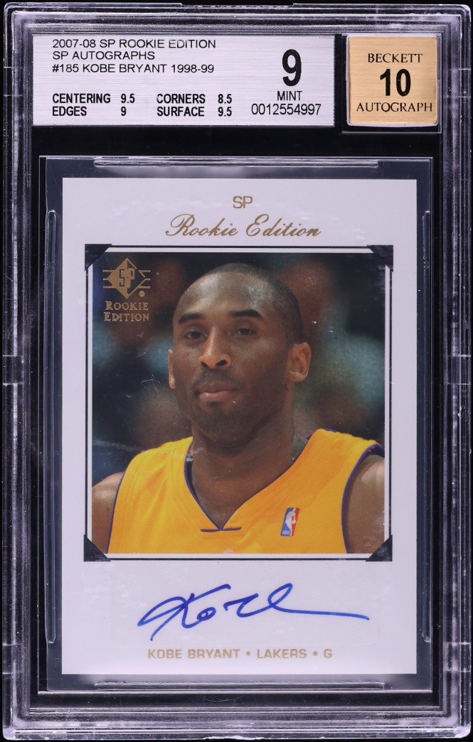 2007 SP Rookie Edition '98-'99 Kobe Bryant AUTO #185 BGS 9 MINT