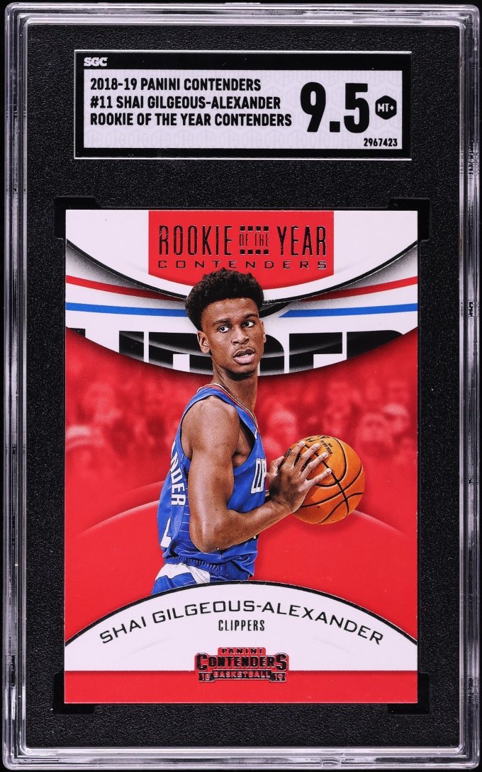 2018 Panini Contenders Of The Year Shai Gilgeous-Alexander ROOKIE #11 SGC 9.5 MINT+