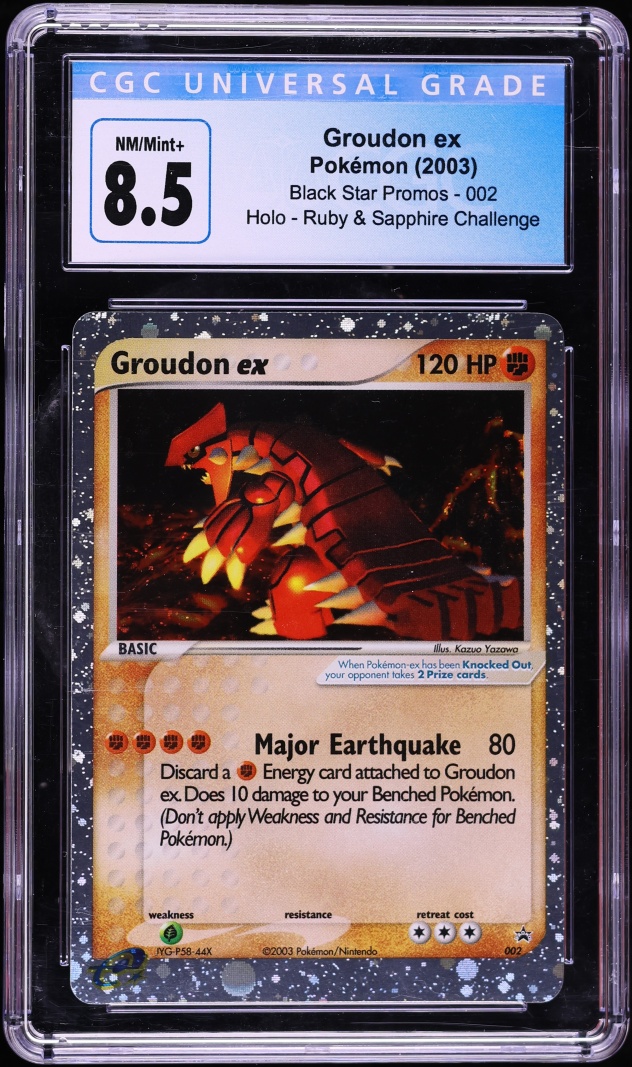 2003 Pokemon Black Star Promo Holo Groudon ex #2 CGC 8.5 NM-MT+