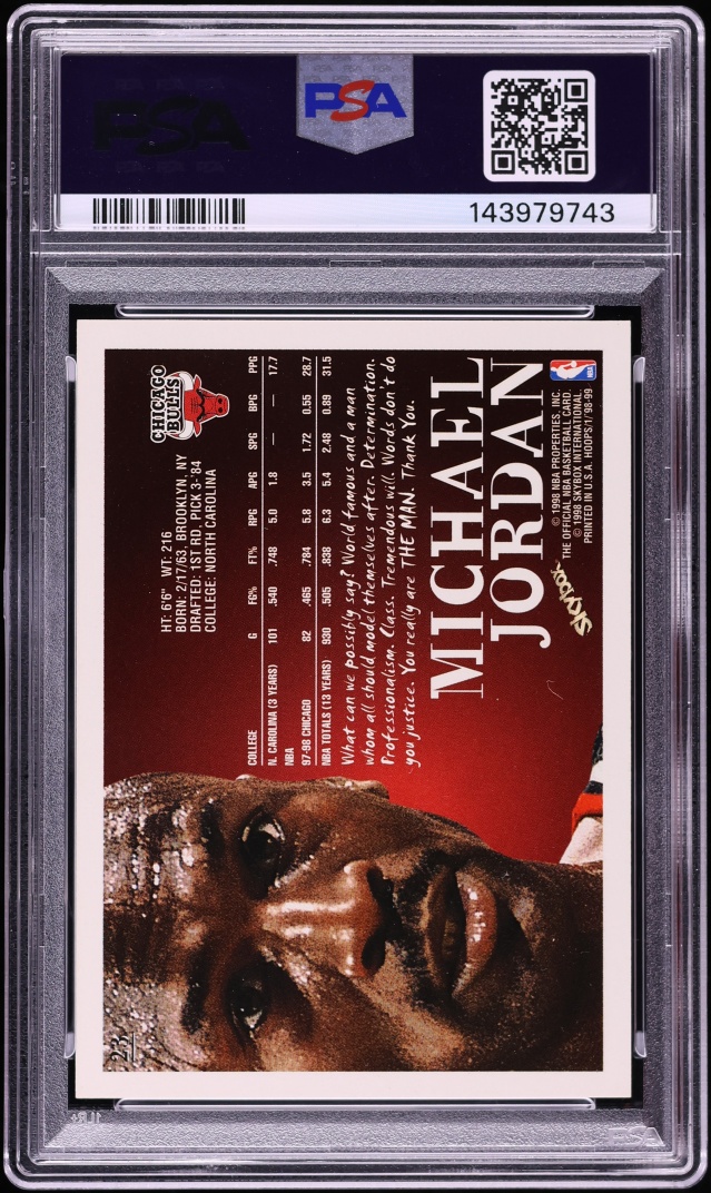 1998 Hoops Michael Jordan #23 PSA 9 MINT
