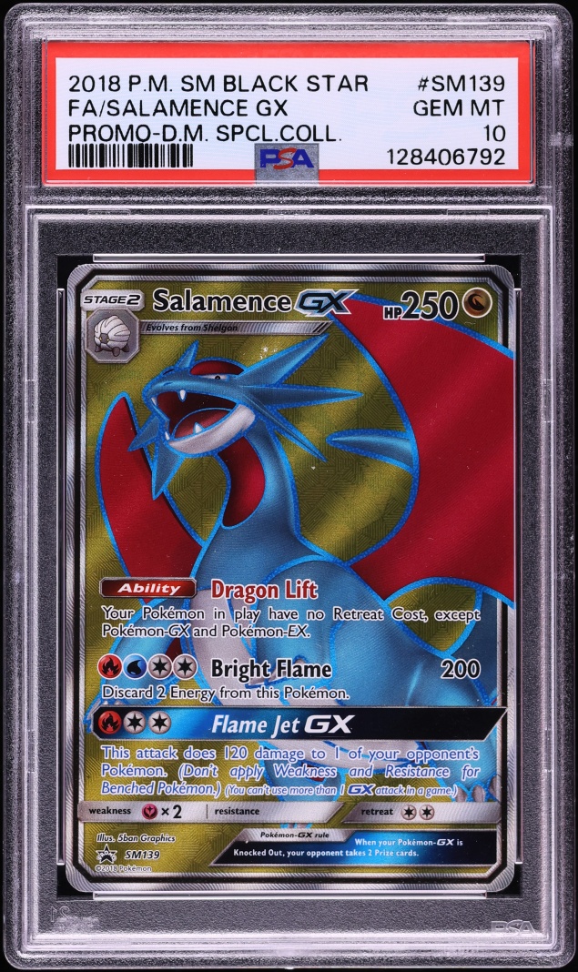 2018 Pokemon Sun & Moon Promo Special Collection Full Art Salamence GX #SM139 PSA 10 GEM MINT