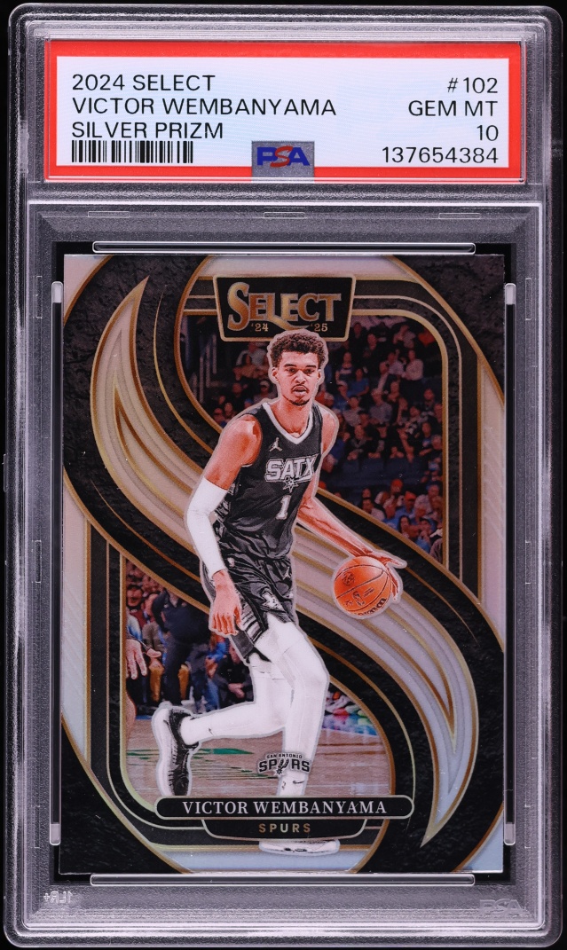 2024 Select Premier Level Silver Prizm Victor Wembanyama #102 PSA 10 GEM MINT