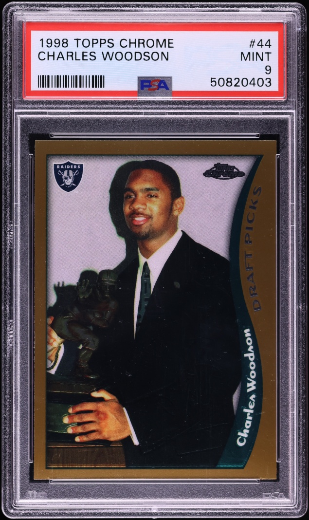 1998 Topps Chrome Charles Woodson ROOKIE #44 PSA 9 MINT