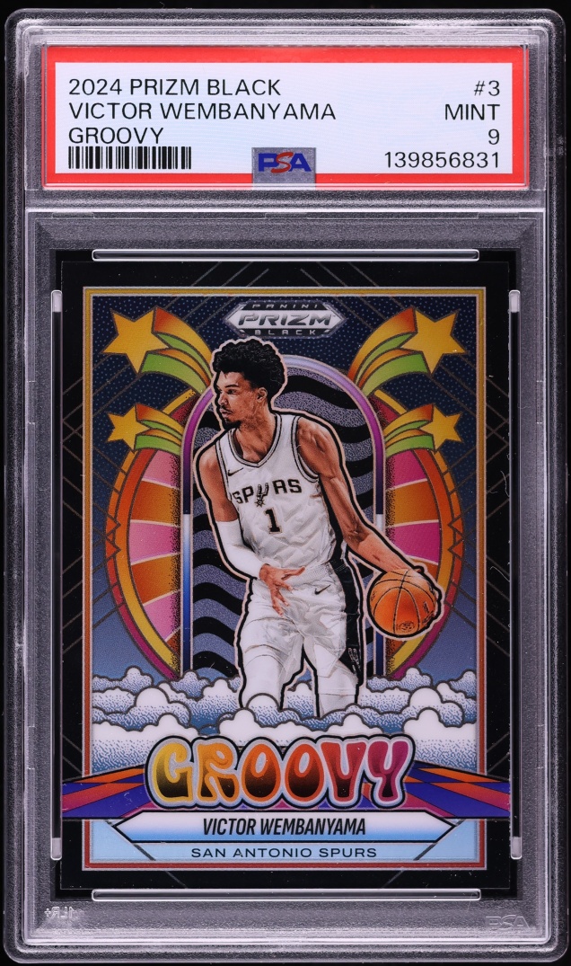 2024 Panini Prizm Black Groovy Victor Wembanyama #3 PSA 9 MINT