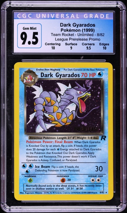 1999 gyarados pokemon card value Base Set 1st Edition Shadowless Holo #6 PSA 10 GEM MINT on Fanatics Collect proof acrylic case and featuring a striking image of the captivating character Original 1999 POKEMON Gym Challenge