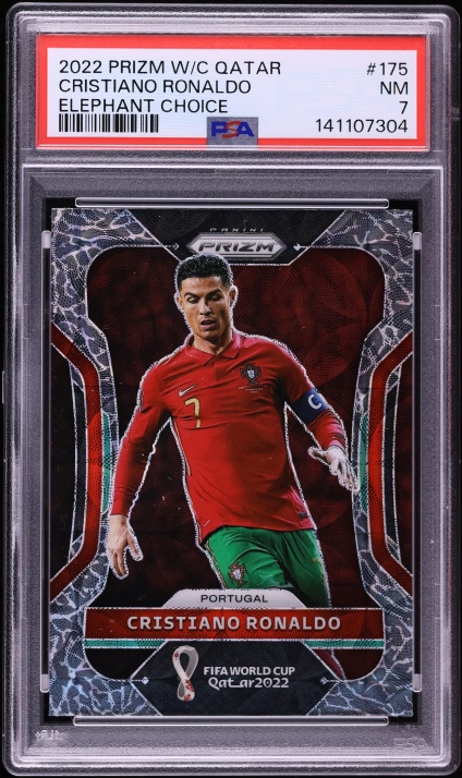 2022 Panini Prizm World Cup Qatar Black Cristiano Ronaldo 1/1 #175