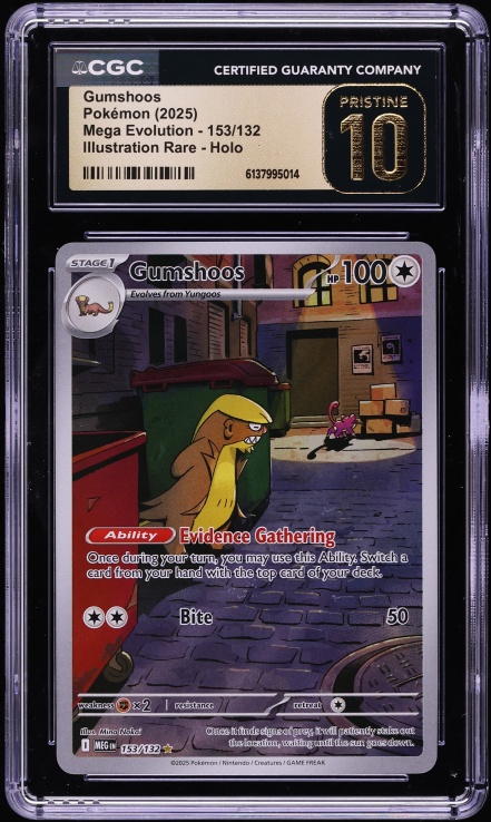 2025 Pokemon Mega Evolution IR Gumshoos #153 CGC 10 PRISTINE