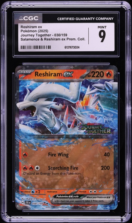 2025 Pokemon SV Journey Together Salamence Premium Collection Reshiram EX #30 CGC 9 MINT