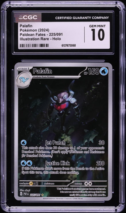 2024 Pokemon Scarlet & Violet Paldean Fates IR Palafin #225 CGC 10 GEM MINT