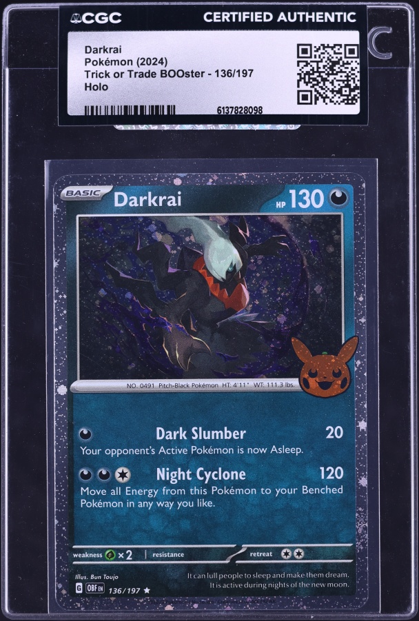 darkrai pokemon card value 136 197 Trading Game Obsidian Flames Single Card Rare RarityRare Hit Points130 HP Darkness Dark Slumber (20) Your opponents Active Pokmon is now Asleep Pokemon - Darkrai - 136/197
