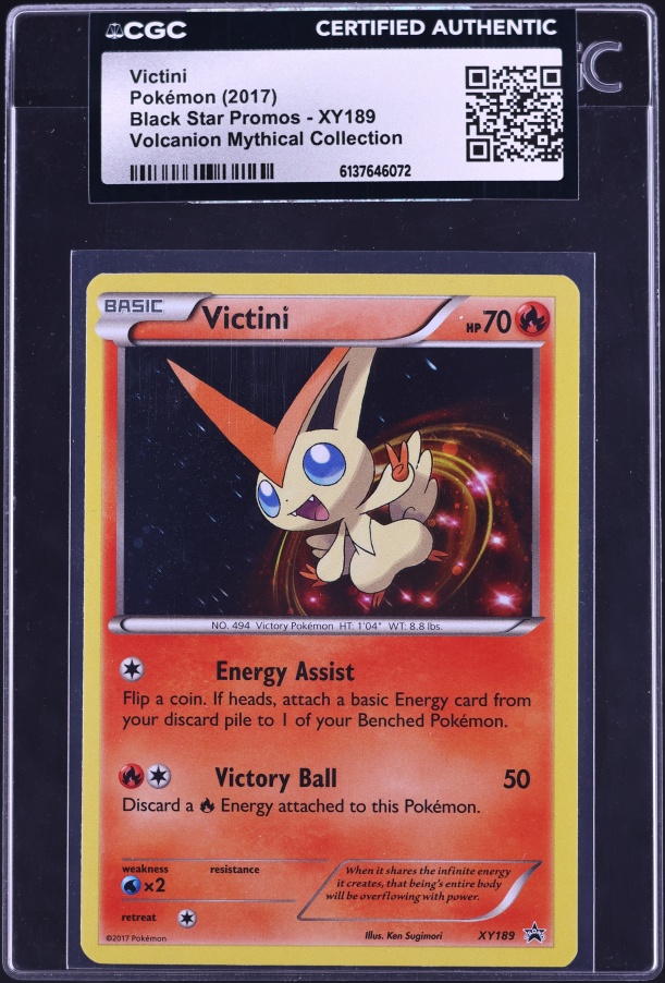 shiny victini pokemon card (XY189) [XY: Black Star Promos] Lightly Played Holofoil Fire Rarity Victini Cards & Artwork |