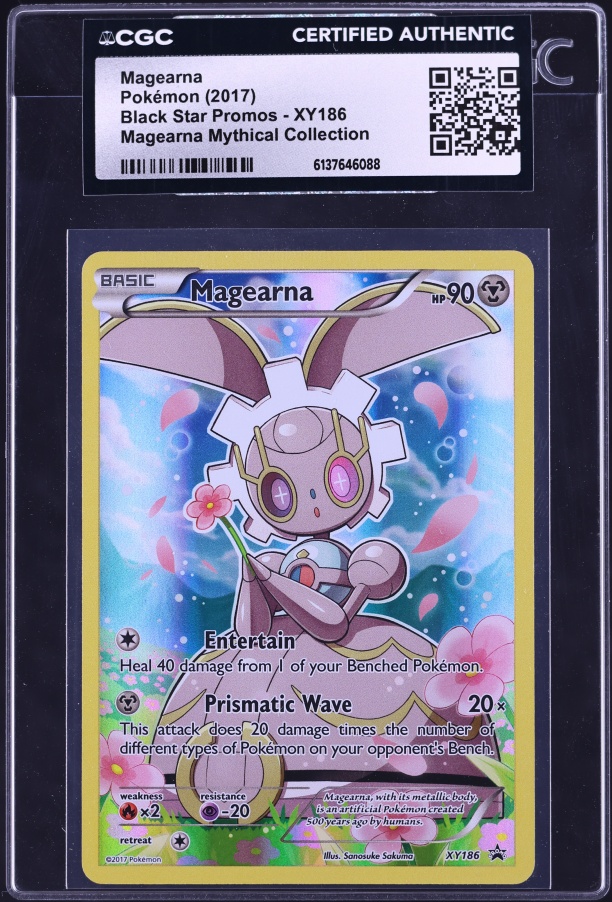 2017 Pokemon XY Black Star Promo Mythical Collection Full Art Magearna #XY186 CGC AUTH