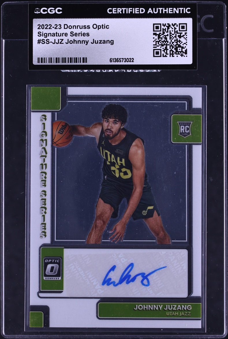 2022 Donruss Optic Signature Series Johnny Juzang ROOKIE AUTO #SS-JJZ CGC AUTH