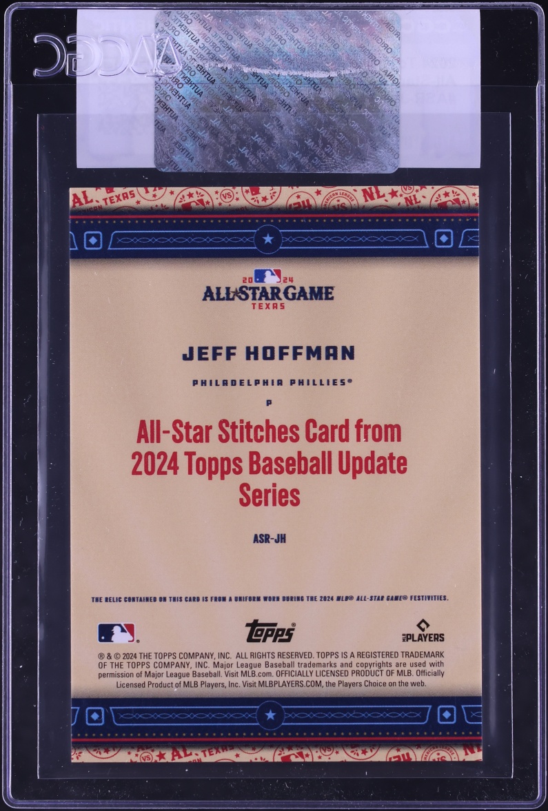2024 Topps Update All-Star Stitches Jeff Hoffman PATCH #ASR-JH CGC AUTH