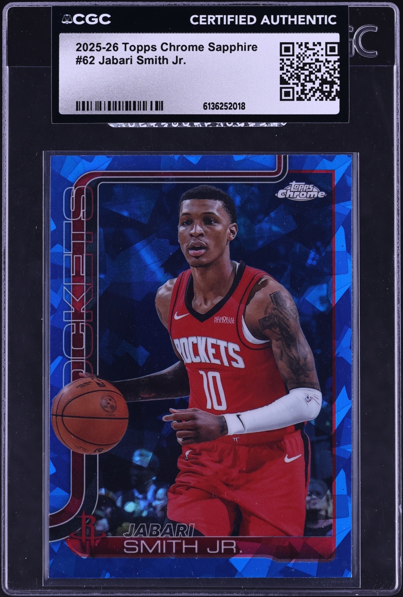 2025 Topps Chrome Sapphire Jabari Smith Jr. #62 CGC AUTH