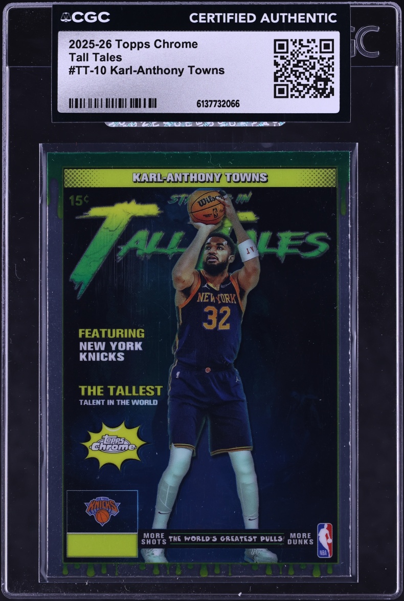 2025 Topps Chrome Tall Tales Karl-Anthony Towns #TT-10 CGC AUTH