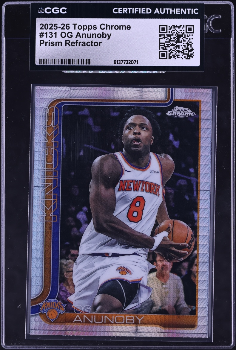 2025 Topps Chrome Prism Refractor OG Anunoby #131 CGC AUTH