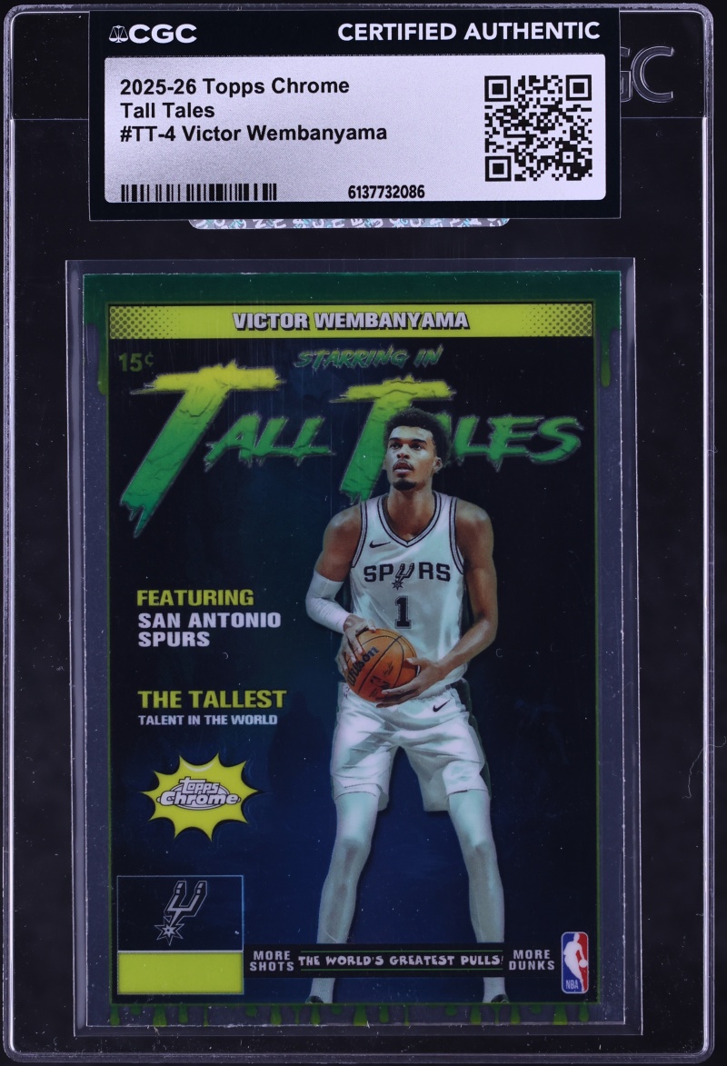 2025 Topps Chrome Tall Tales Victor Wembanyama #TT-4 CGC AUTH