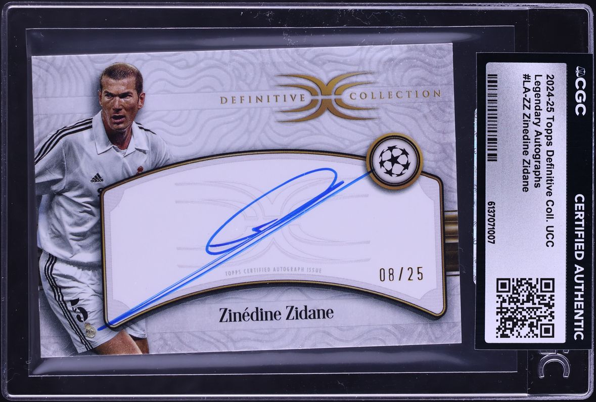 2024 Topps Definitive Collection UEFA CC Legendary Zinedine Zidane