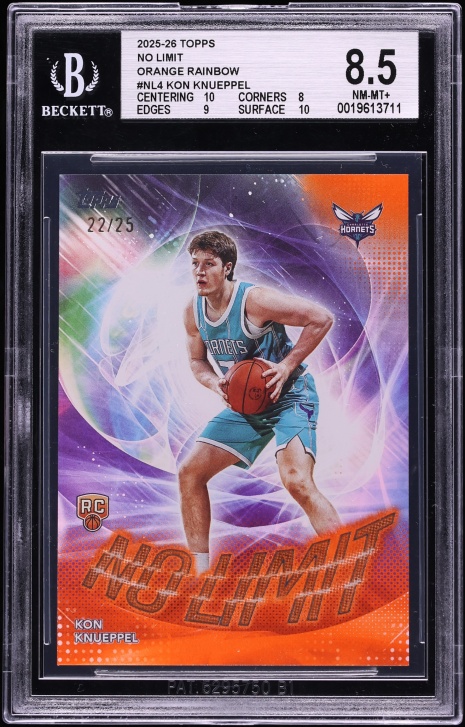 2025 Topps Basketball Orange Rainbow Kon Knueppel #NL-4 PSA 9