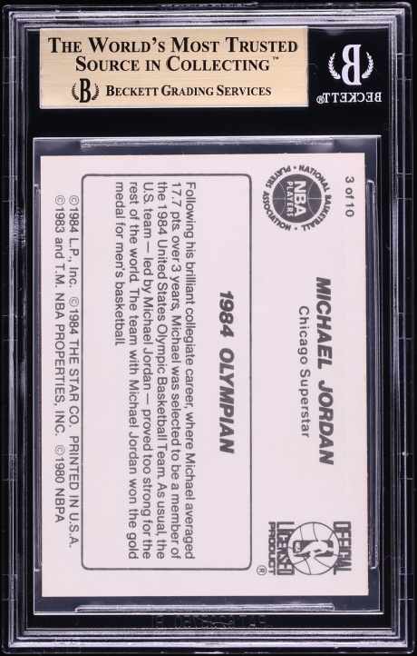1986 Star MJ Michael Jordan ROOKIE  #3 BGS 9.5 GEM MINT